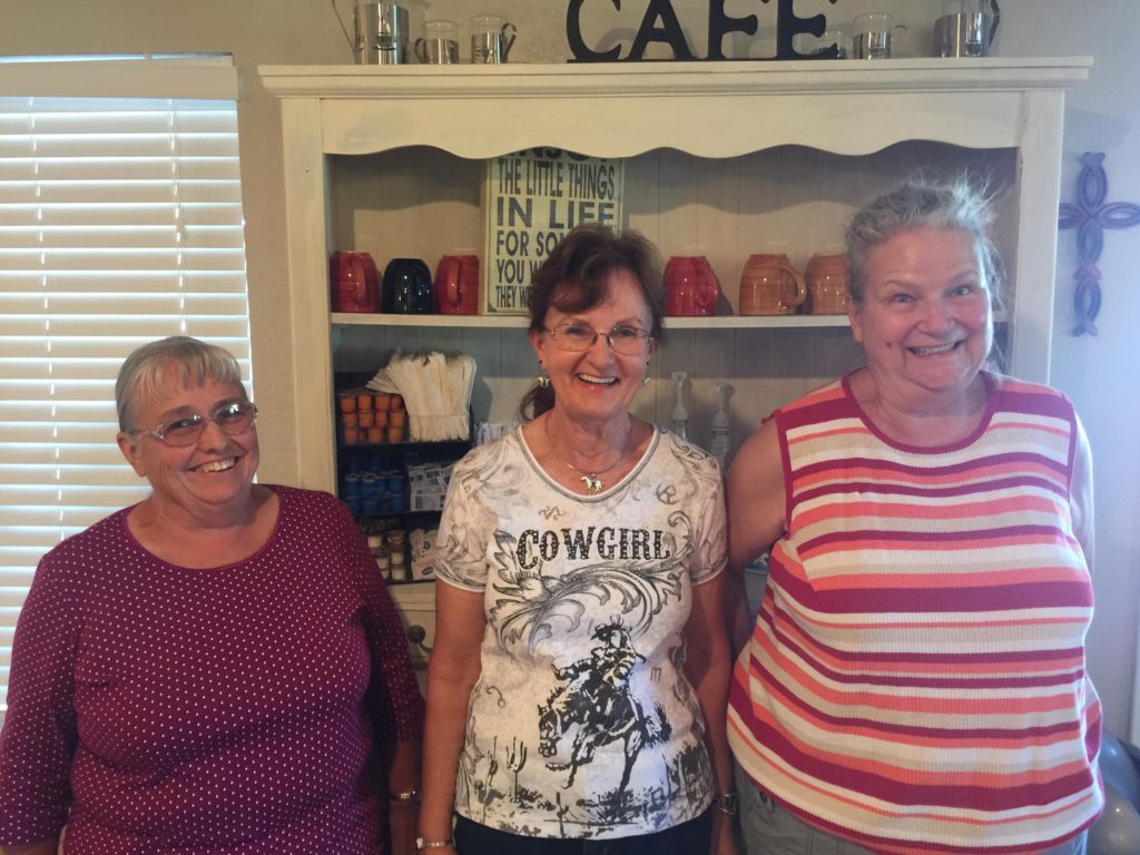 Left to Right: President Jean Reno, Vice President Donna Crisfield, and Secretary Treasurer Phyllis Henley